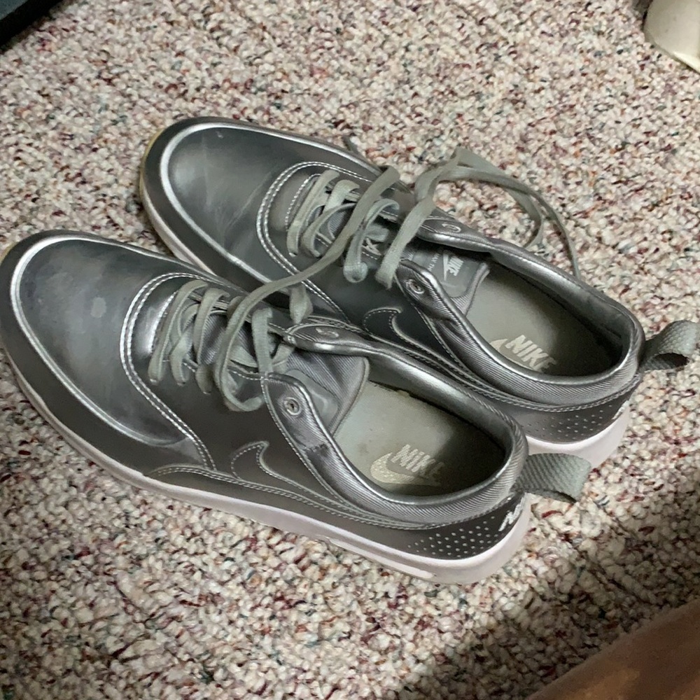 Nike silver sneakers- really cute!